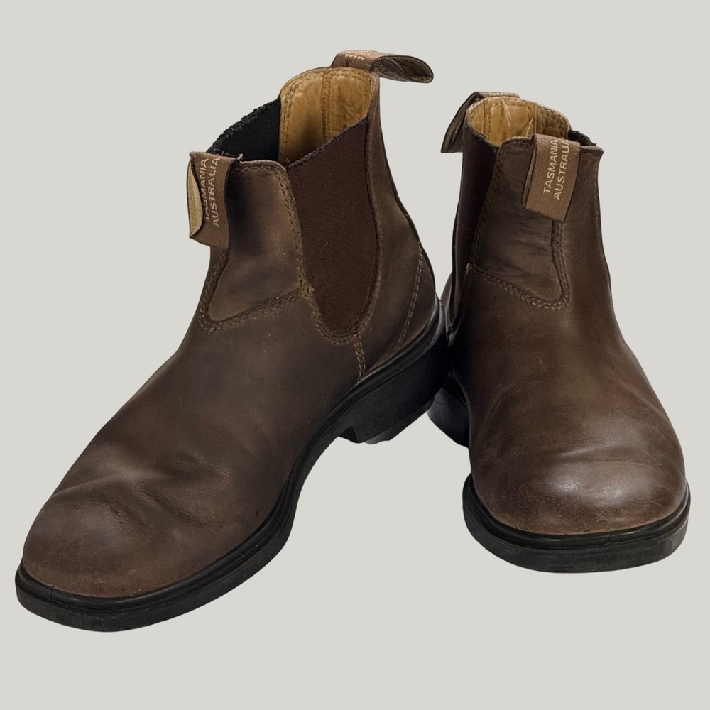 Blundstone Brown Leather Chelsea Boots AU 6.5 US M 7.5 W 9.5 As Is Repair